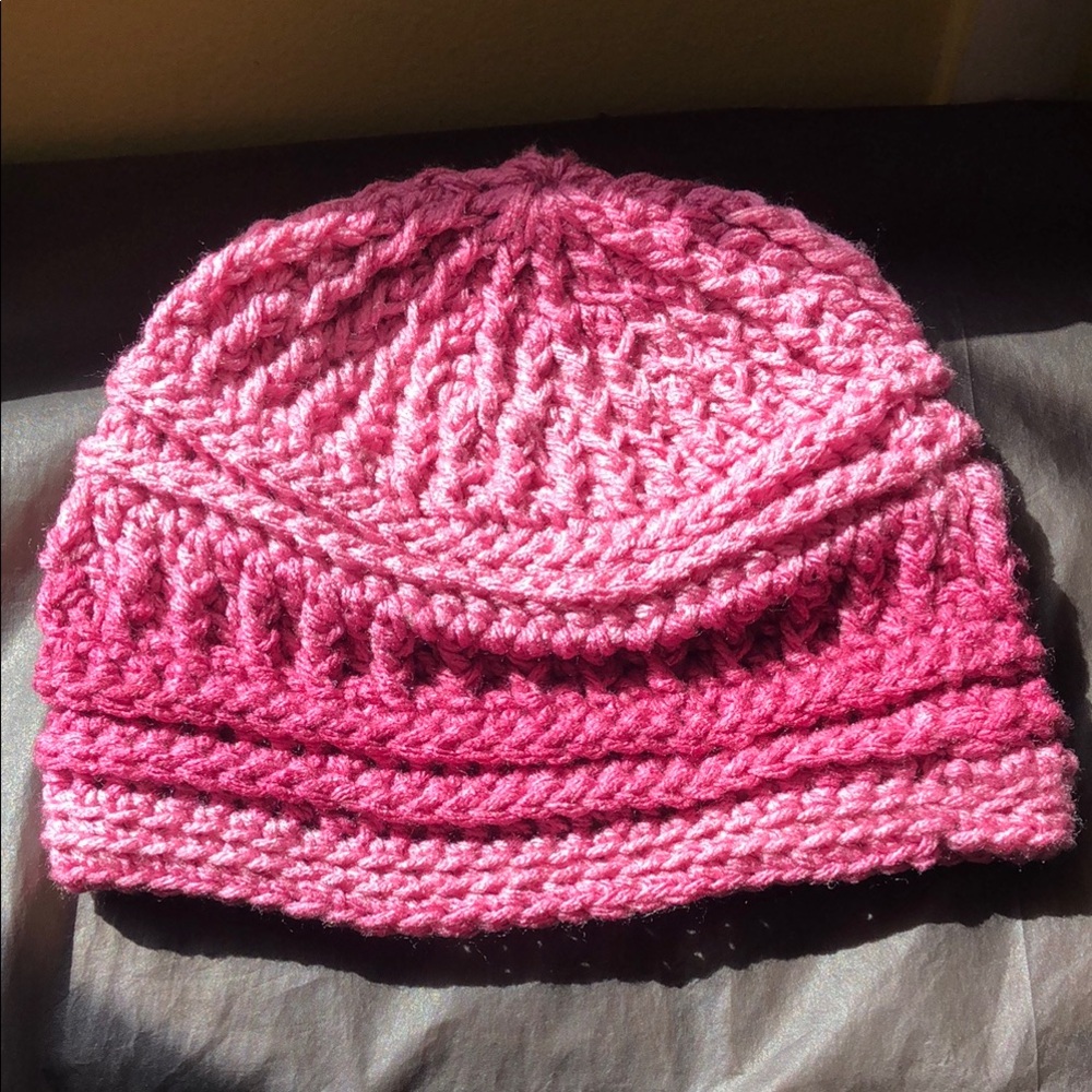 Vibrant Pink Crocheted Beanie Hat - Picture 8 of 8